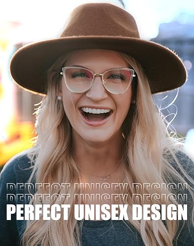 Vista 2 de Blue Light Glasses, Stylish Anti Blue Light Blocking Glasses for Computer Reading, Gaming, TV, Phones Transparente