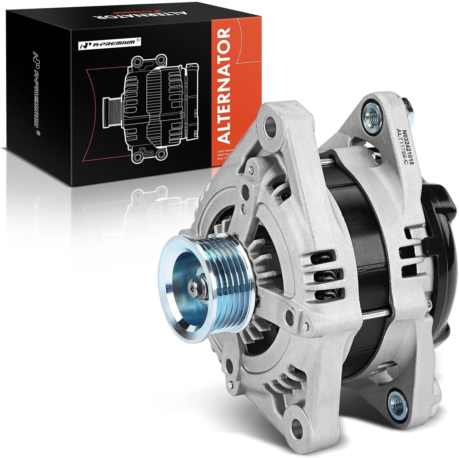 A-Premium Alternator Compatible with Hyundai Genesis 2014 2015 2016 3.8L, 12V 150A 6-Groove Pulley Clockwise, Replace# 1042118470, 373003C552