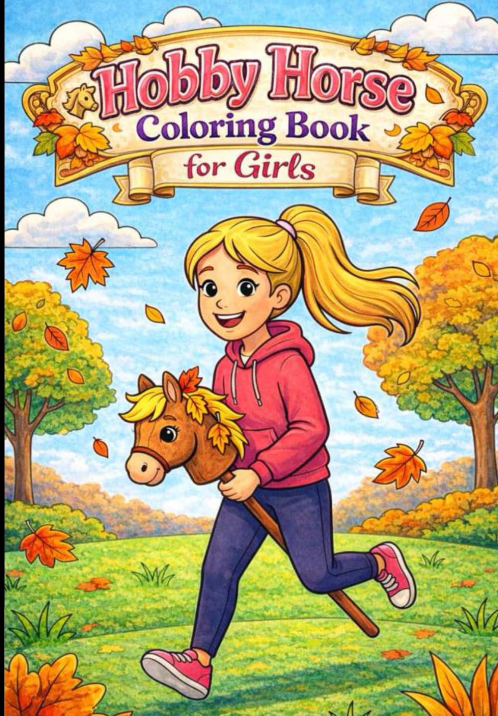 Hobby Horse Coloring Book for Girls: 80 Fun Scenes of Riding, Jumping & Imagination for Kids Ages 6–12