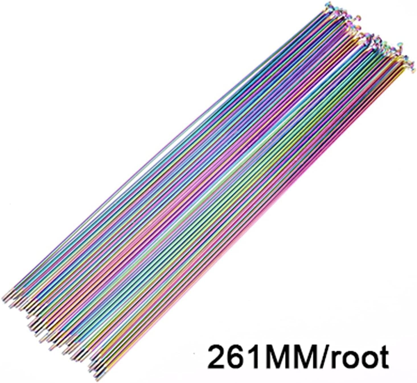 Spokes spokes 10pcs/lot 259 261 271 273 291 293mm Stainless Steel Spokes Mountain Bike Road Bicycles Wheel Rim SPoke Part with Nipples Spokes for Bikes(261mm)