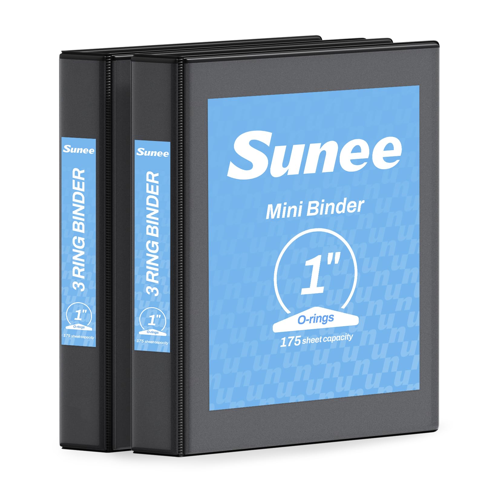 SUNEE Mini 3 Ring Binder 2-Pack
