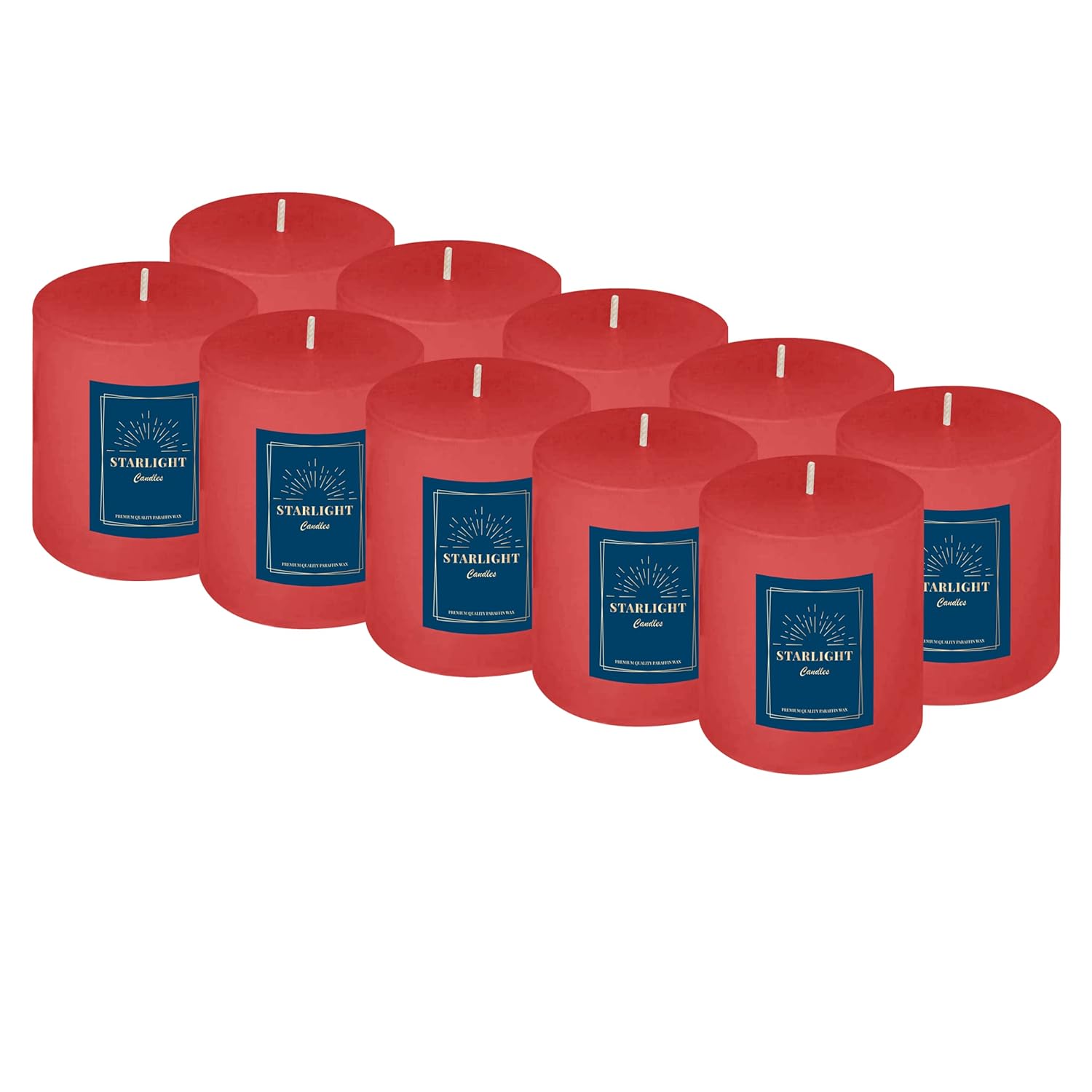 Starlight Candles® Paraffin Wax Pillar Candle 7.5x7.5 CM Hand