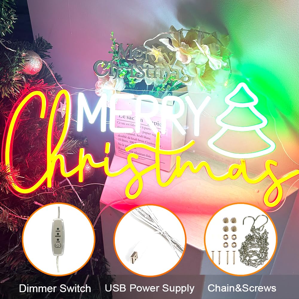 Amazon.co.jp: メリークリスマス ネオンサイン 大型 LED クリスマス