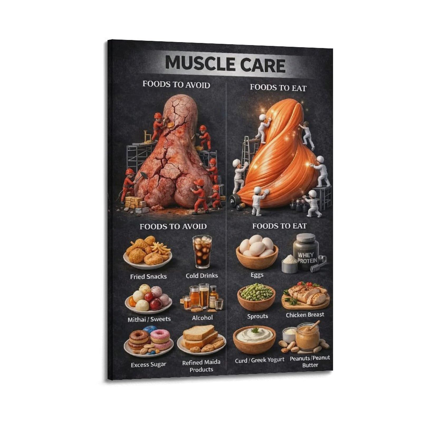 ESTE Muscle Care Recipe Care Artwork Poster Decorative Painting Canvas Modern Art Picture 24x36inch(60x90cm)