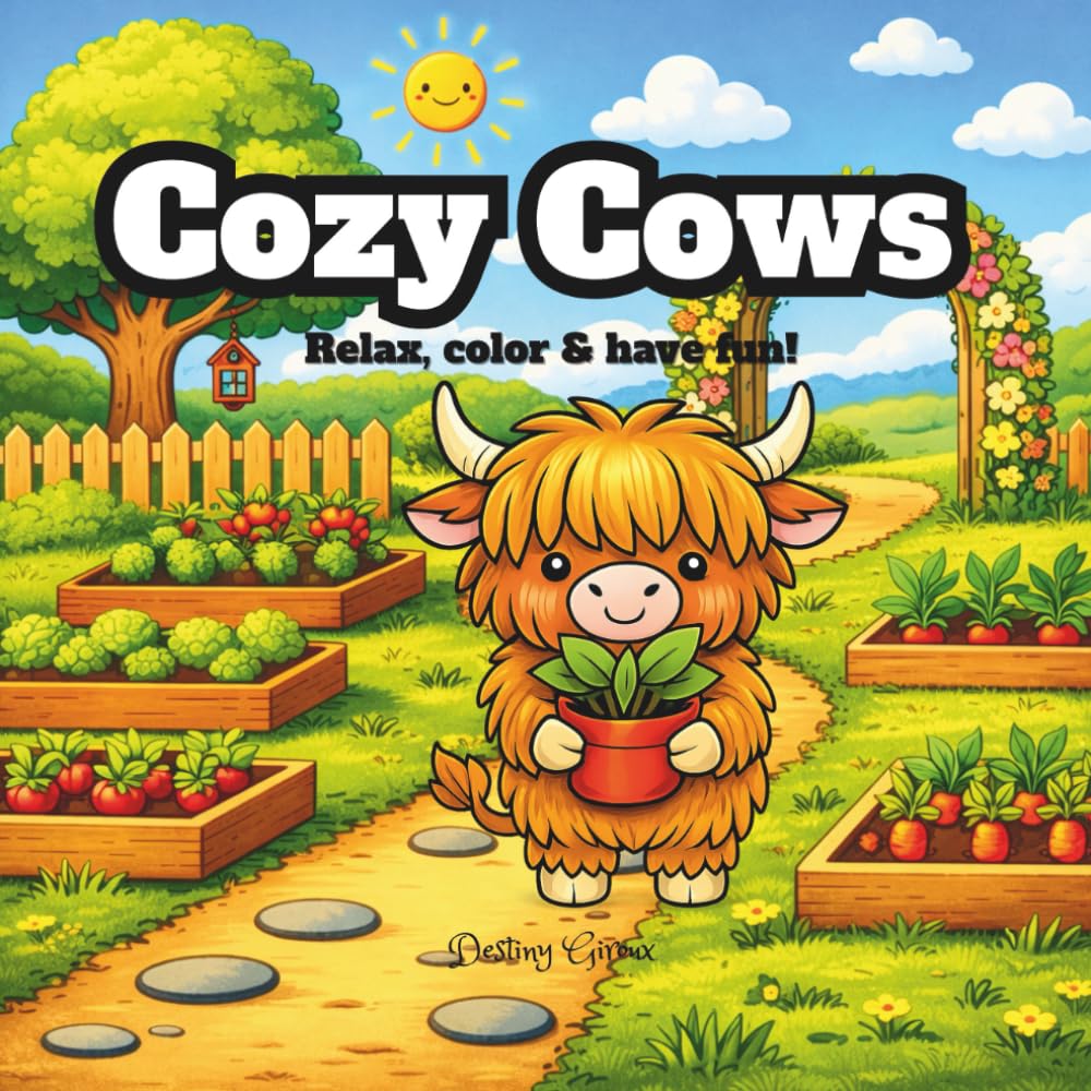 Cozy Cows: Relax, color & have fun!