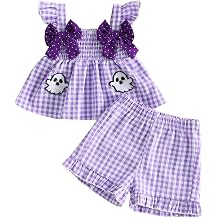 Toddler Baby Girl Halloween Outfit Tank Tops and Shorts Set 2Pcs Clothes