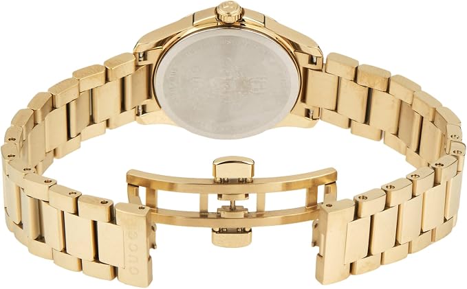 Gucci Orologio Analogico Classico Quarzo da Donna con Cinturino in Oro  Giallo YA126576 : Amazon.it: Orologi