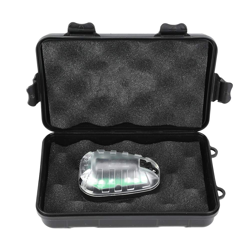KIMISS Linterna LED Impermeable EX433-BK-GREEN con Flash IR, Luz de Seguridad para, Montaje en Casco, Múltiples Modos
