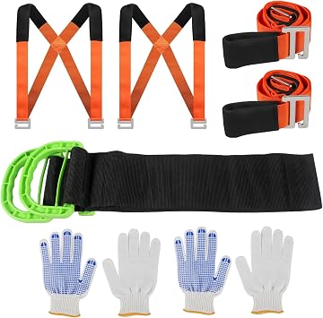 Moving Straps Lifting 1 Person 2 Person Lifting and Moving System Straps Shoulder Carrying Adjustable Handling Straps for Moving Mattress Couch Furniture Heavy Things Carry Secure Furniture Tool