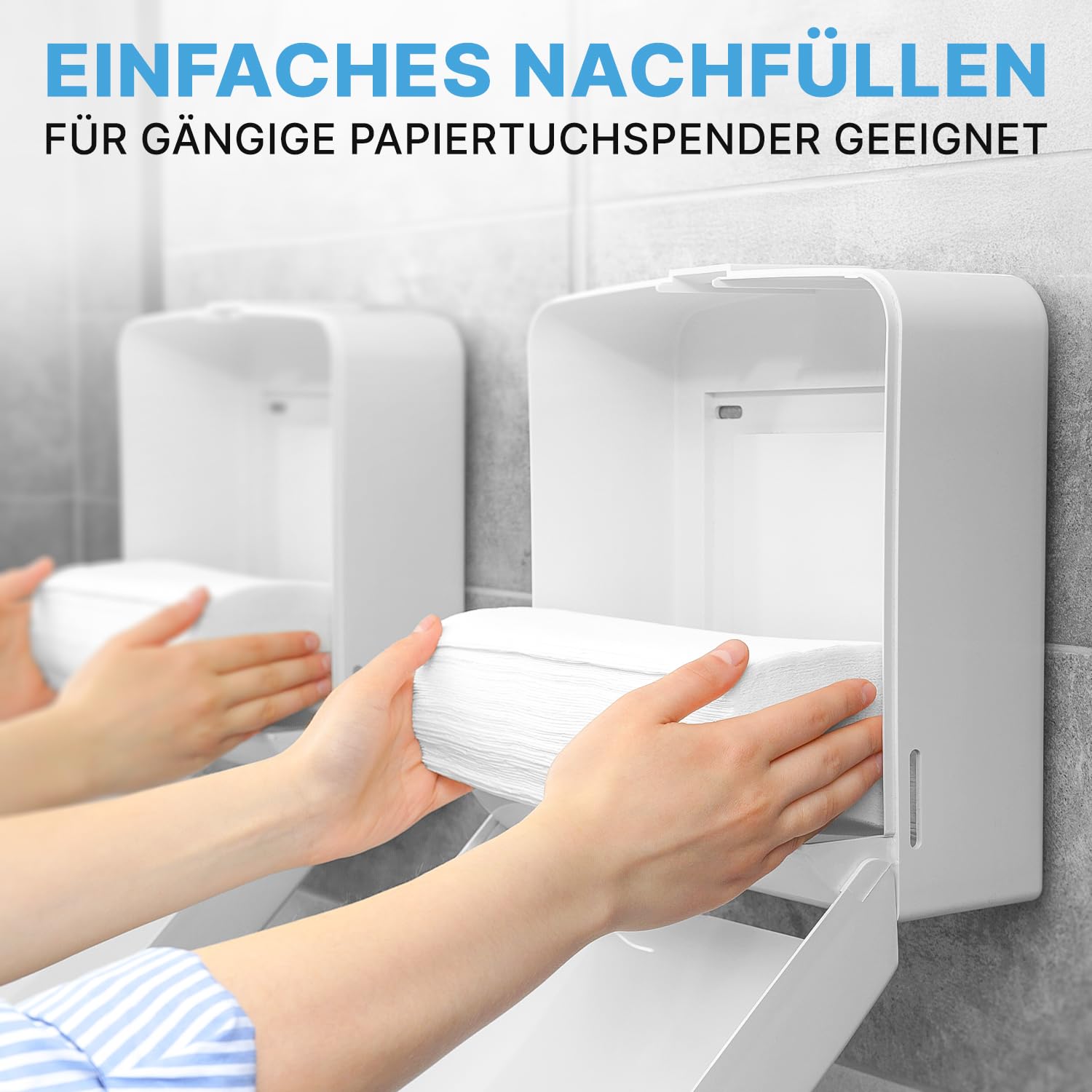 4.000 Papierhandtücher, ARNOMED Handtücher aus Papier in ZZ-Falz, 2-lagiges Hand-Tuch-Papier in Weiß, 25x23cm Tücher Recycelt, 20x200 weiche Papierhandtücher für Spender, Papiertücher, Falthandtücher