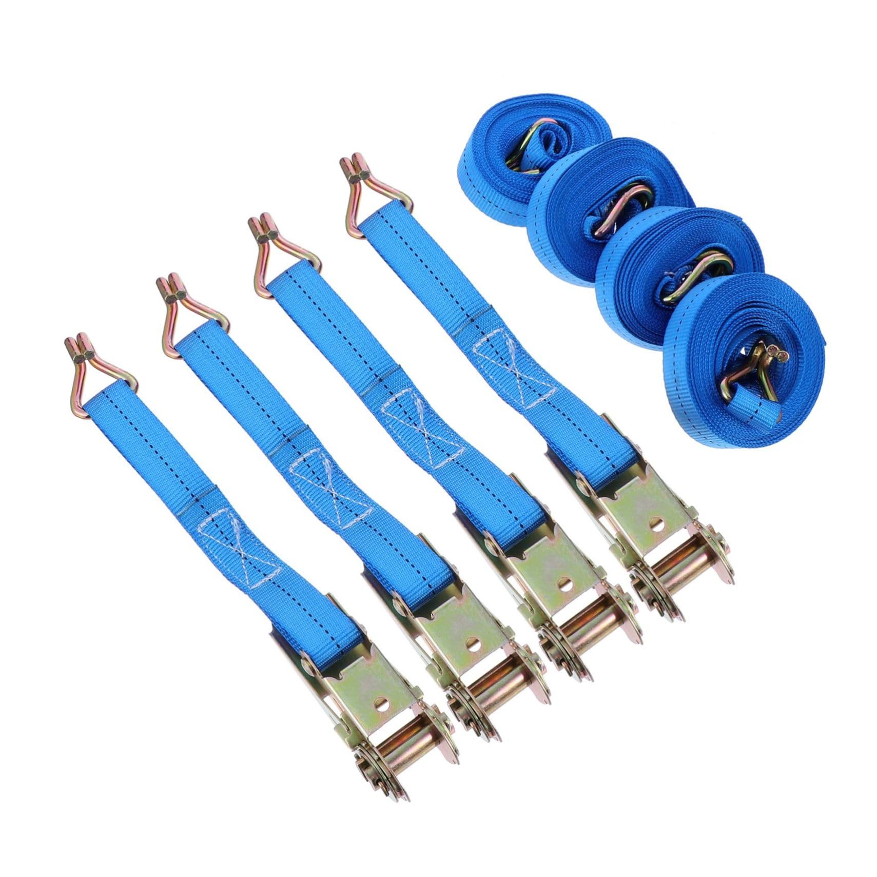 SOLUSTRE Sangles de Fixation de Chargement en Polyester Boucle Métallique Rapide Lot de 4 Couleur Aléatoire pour Canoë et Planche à Pagaie