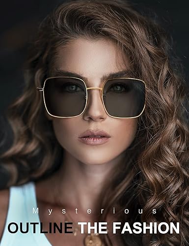 Miniatura 2 de HENGOSEN Square Sunglasses for Women and Men, Oversized Sun Glasses with 100% UV Protection