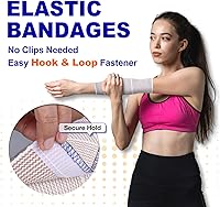 Vista 7 de FRESINIDER Vendaje Elástico, 2" x Paquete de 6 – Vendaje de Compresión de Algodón sin Látex con Cierre de Gancho y Bucle en Ambos Extremos