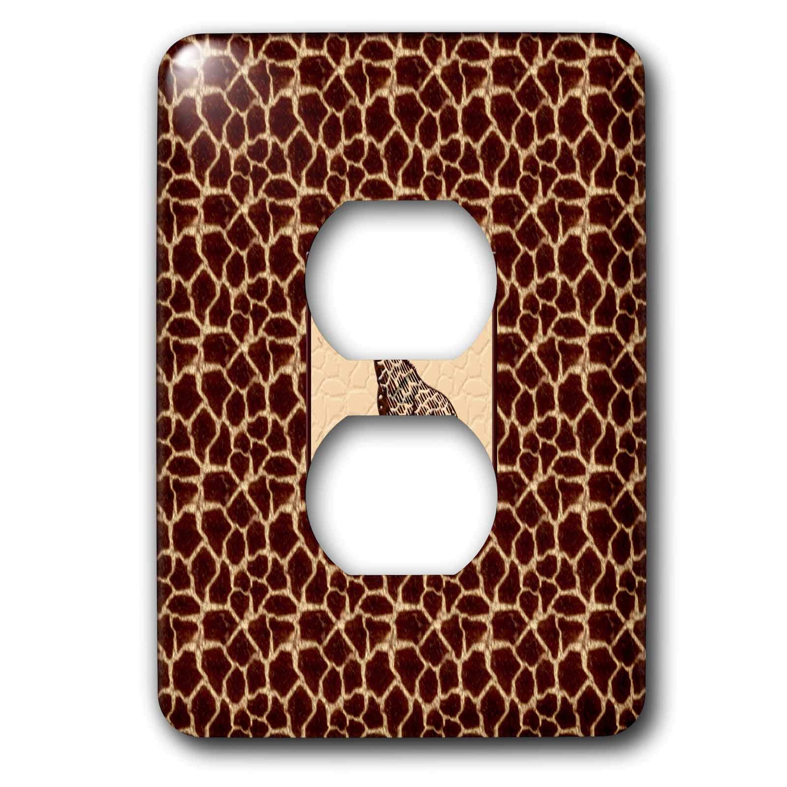 Cache prise 2 prises imprimé girafe 3dRose lsp_38689_6 finition murale haute qualite