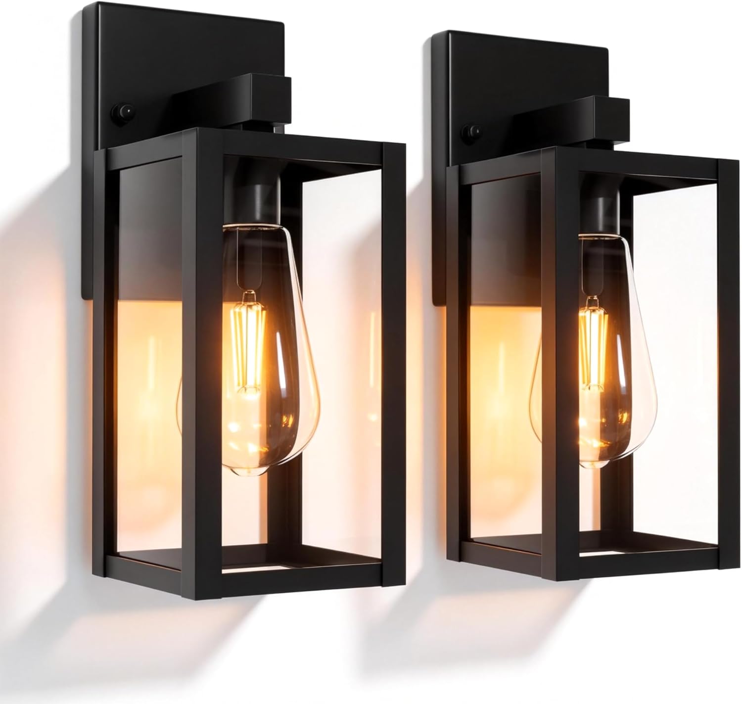 Outdoor Wall Light Fixtures Anti-Rust Porch Lights Outdoor Waterproof Exterior Porch Light Exterior Lighting Fixtures Front Door Wall Lantern for House - 2 Pack