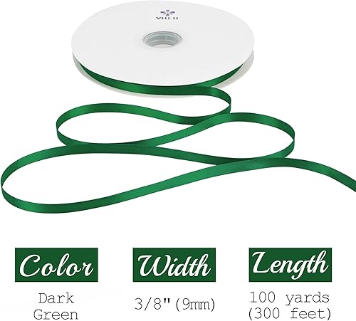 Vista 481 de MEEDEE Orange Satin Ribbon - 1.5 inch Double Faced Satin Ribbon, 50 Yards - Neon Tangerine - For Christmas, Thanksgiving, Halloween, Weddings