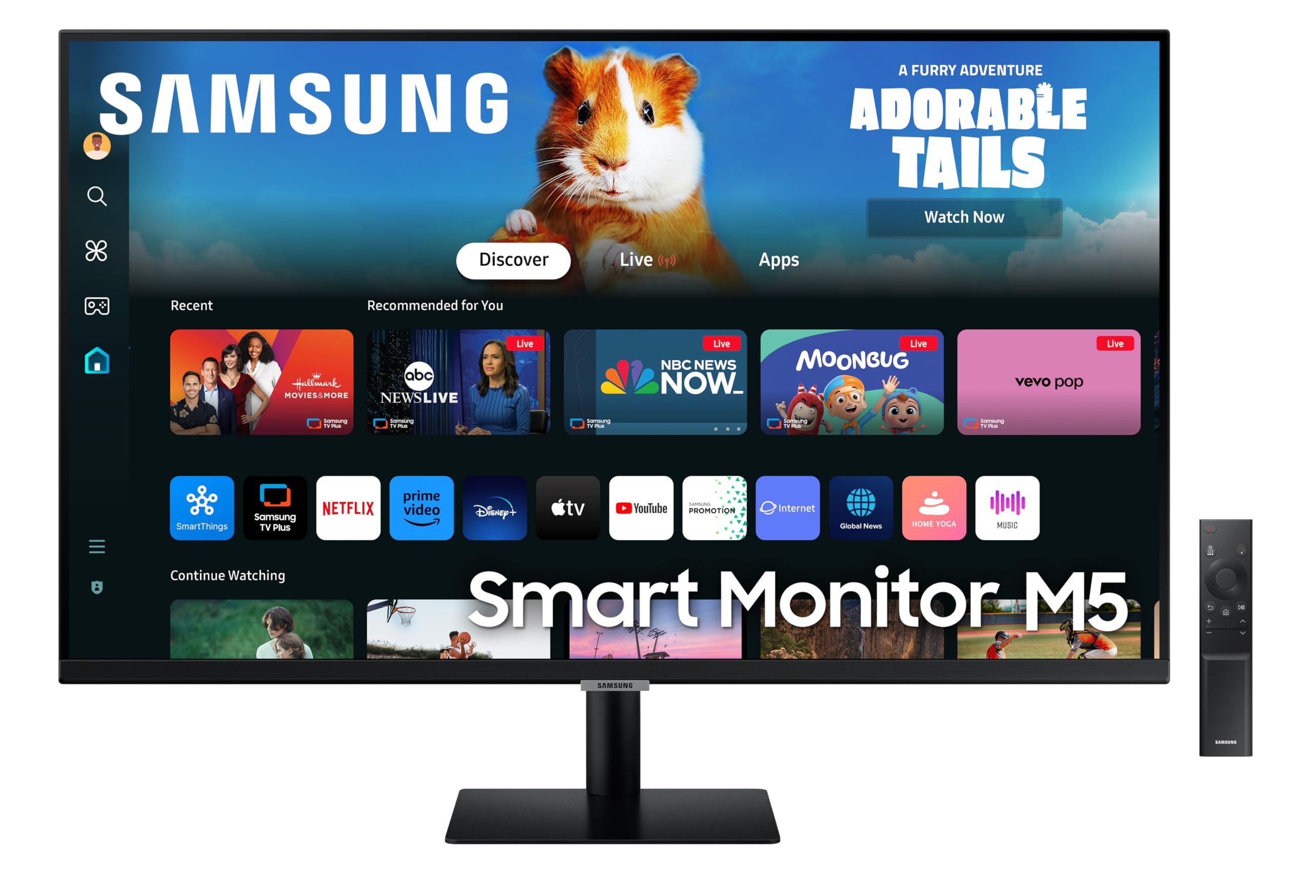 Samsung LS32FM702UUXXU 32" 4K Ultra HD HDR10 Smart Monitor with Speakers - 3840x2160, USB-C, HDMI, WiFi, Bluetooth, Smart Hub for TV streaming, Catch Up Apps and Gaming Hub — view 13