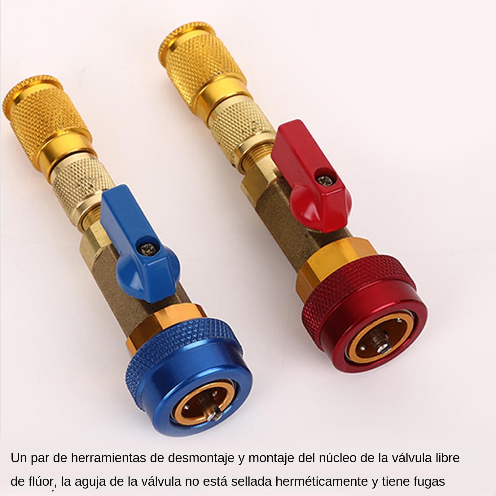 Extractor De Válvulas Extractor e Instalador Rápido de Válvulas de | Kit Portátil Reparación Sistemas AC con Herramientas para Coche, Camión y Motocicleta