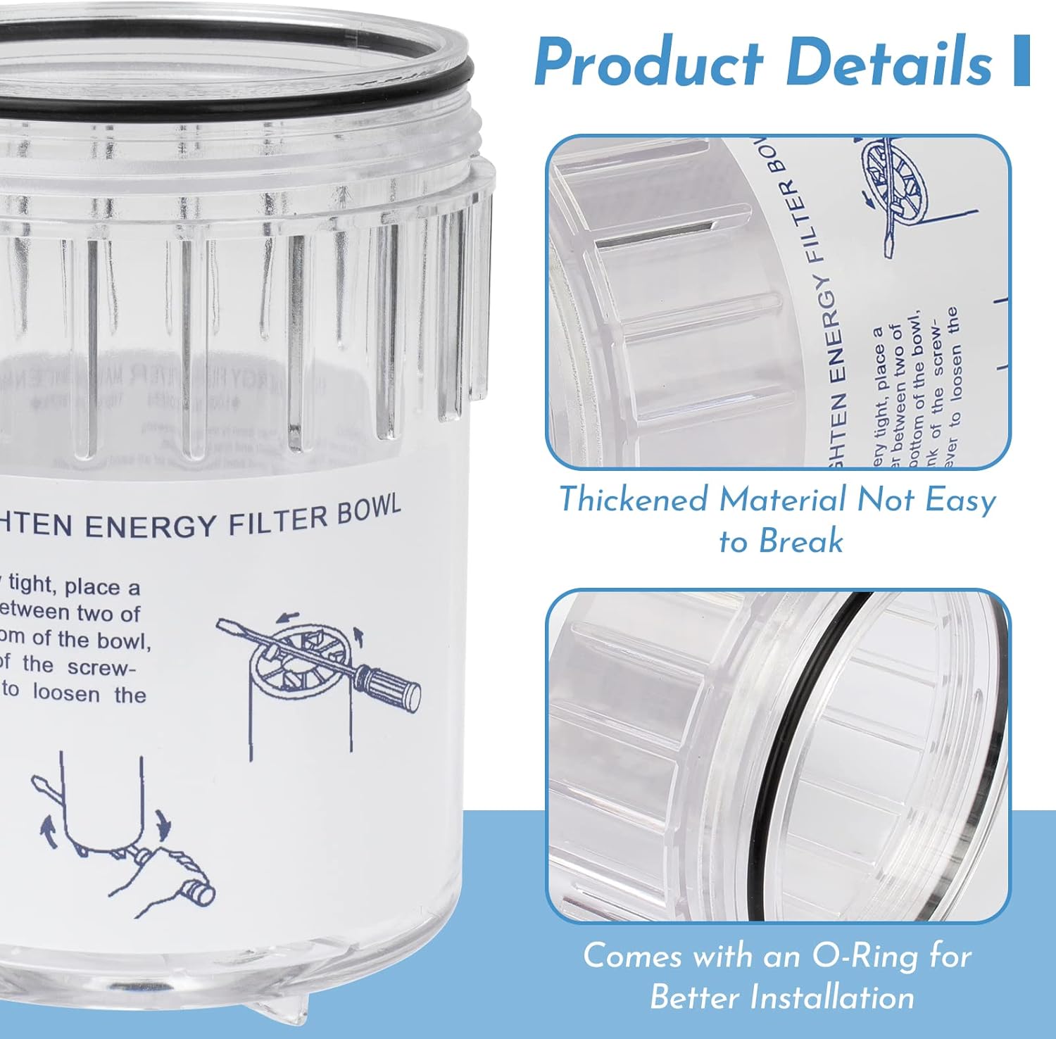 ANTOBLE R0373500 Energy Filter Bowl with O-Ring Replacement Kit for Zodiac Baracuda Jandy Ray-Vac Pool and Spa Cleaner