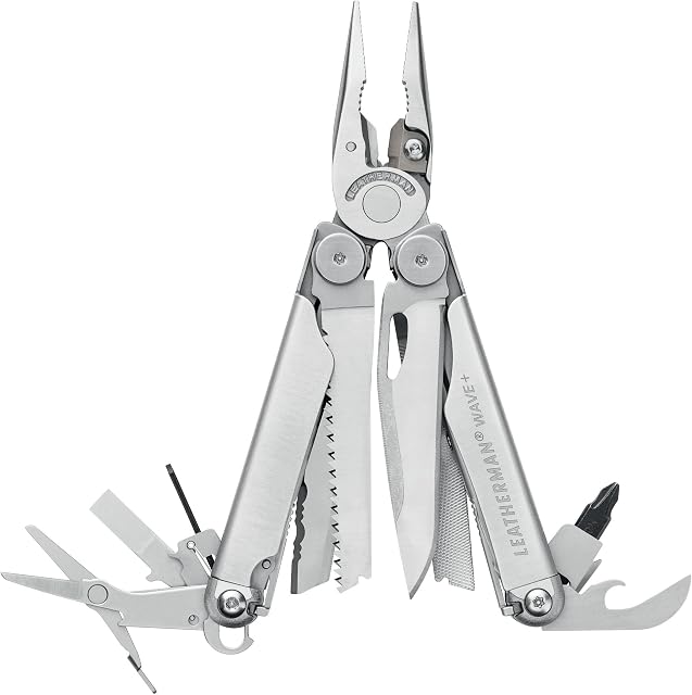 Leatherman Wave Plus Multitool, Srebrny, 18 Elementów
