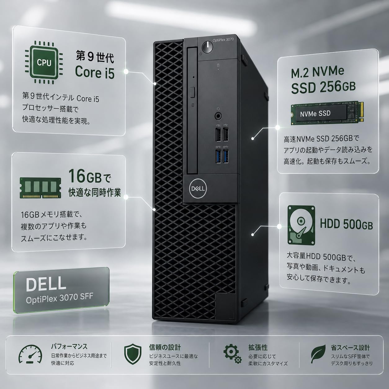 Amazon.co.jp: 【整備済み品】デル OptiPlex 3070 SF i5第9世代 16GB