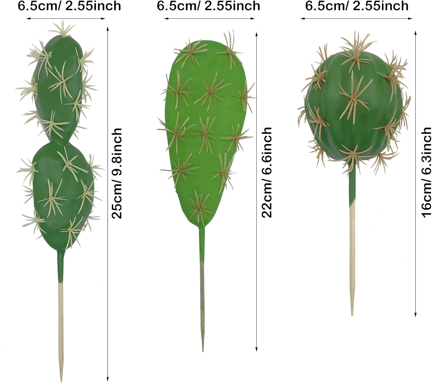 Woohome 10 PCS Faux Fake Succulents Artificial Cactus Decor Faux Cactus Cacti Plant Artificial Cactus Succulent Artificial Succulent Plants for Decoration Faux Cactus Plant Bulk