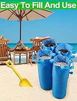 Vista 4 de Bolsas de arena de 120 libras para pesos de toldo extra grandes y resistentes para toldo desplegable Ez Pop Up, carpa, cenador, refugio solar