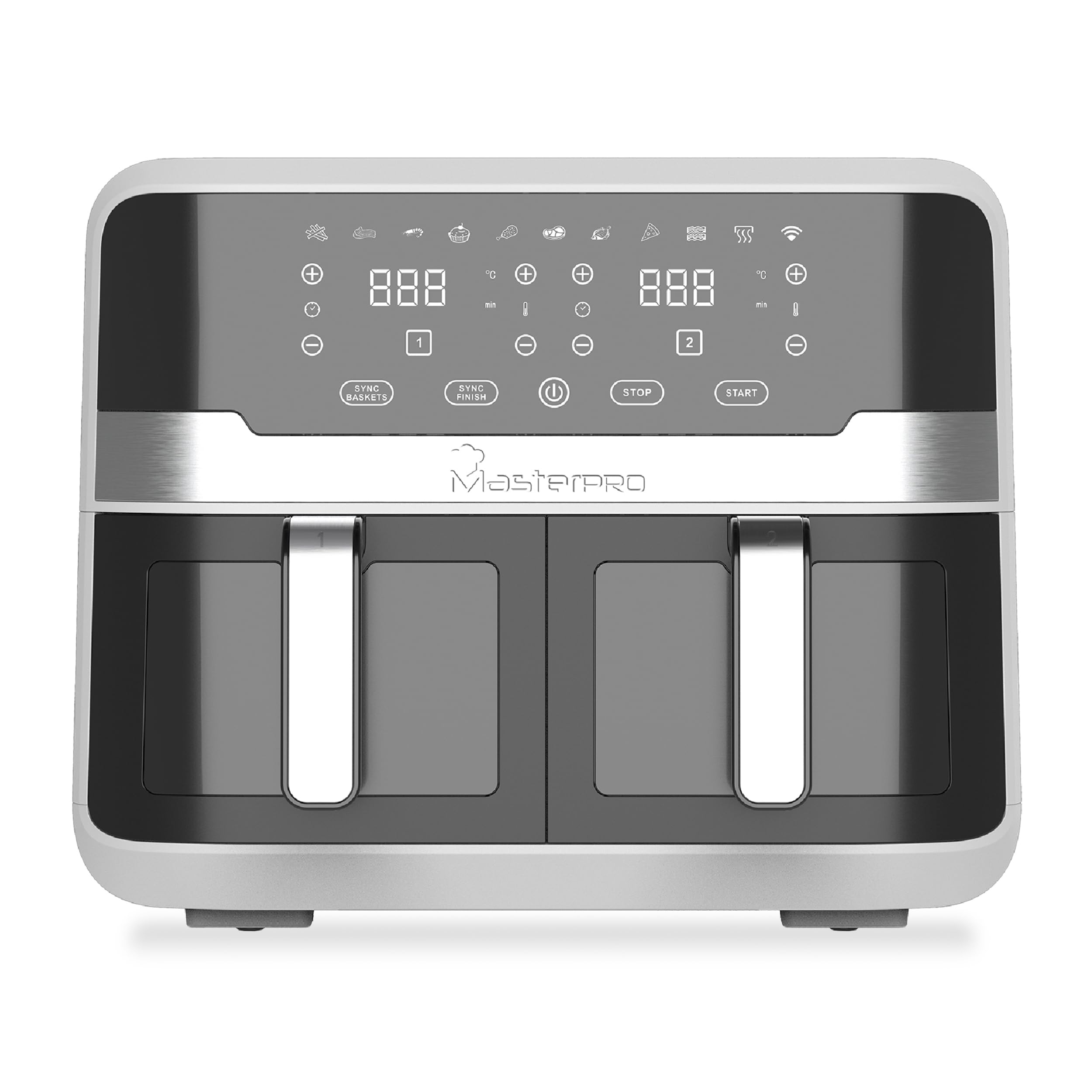 MasterPRO Rocket Duo 900 – Doppel-Luftfritteuse, 9 Liter, 2400 W