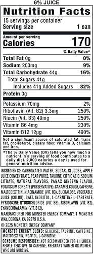 Miniatura 4 de Monster Energy Juice Bad Apple, Energy + Juice, Energy Drink, 16 Ounce (Pack of 15)