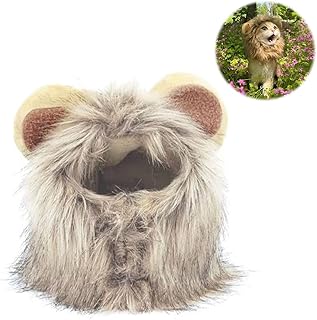 Adorables Lion Mane Costume for Cat & Dog,YUANGUNGUN Funny Pet Cosplay Wig Cap,Pet Friendly Clothing Accessories for Halloween Christmas Party ï¼ˆS Sizeï¼‰