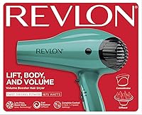 Vista 7 de Secador de pelo Revlon con booster de volumen 1875W para elevación y cuerpo voluminosos, (Verde)