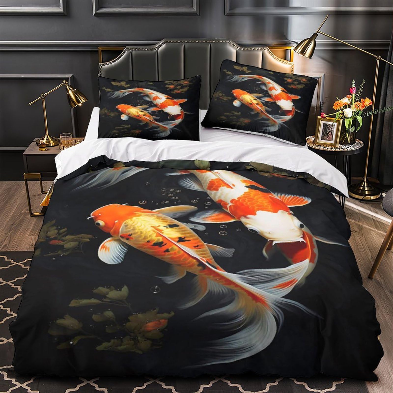 Housse de couette kangourou parure de lit King microfibre douceur luxe