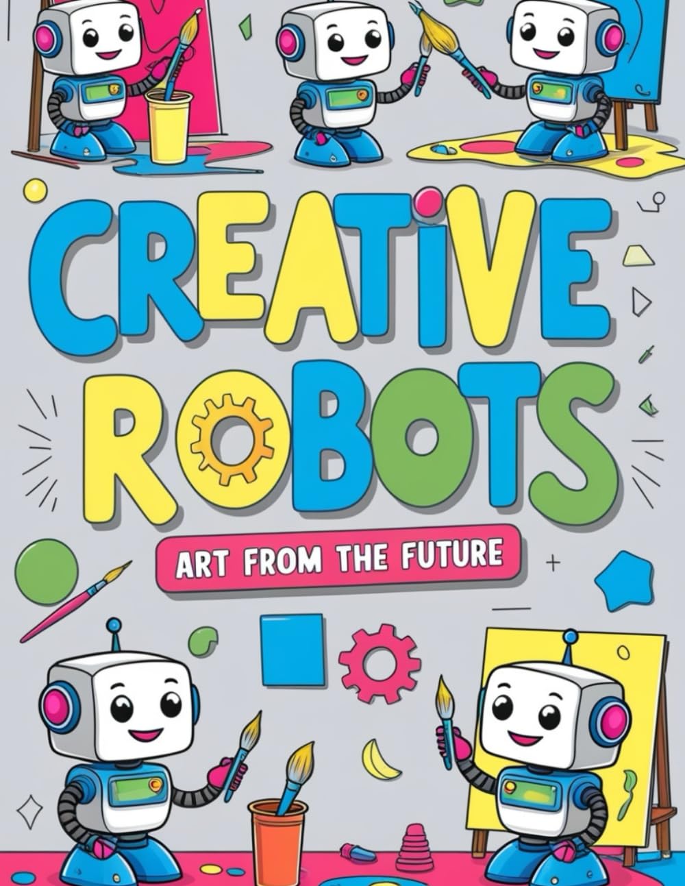 Creative Robots: Art from the Future: “48 Futuristic Coloring Pages of Robots Painting, Drawing and Creating Art”