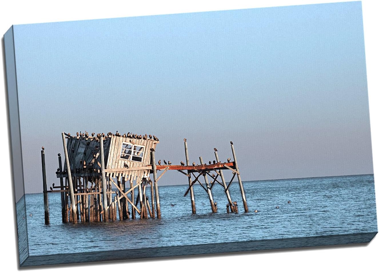 Honeymoon Cottage (Cedar Key art canvas print) Mixed