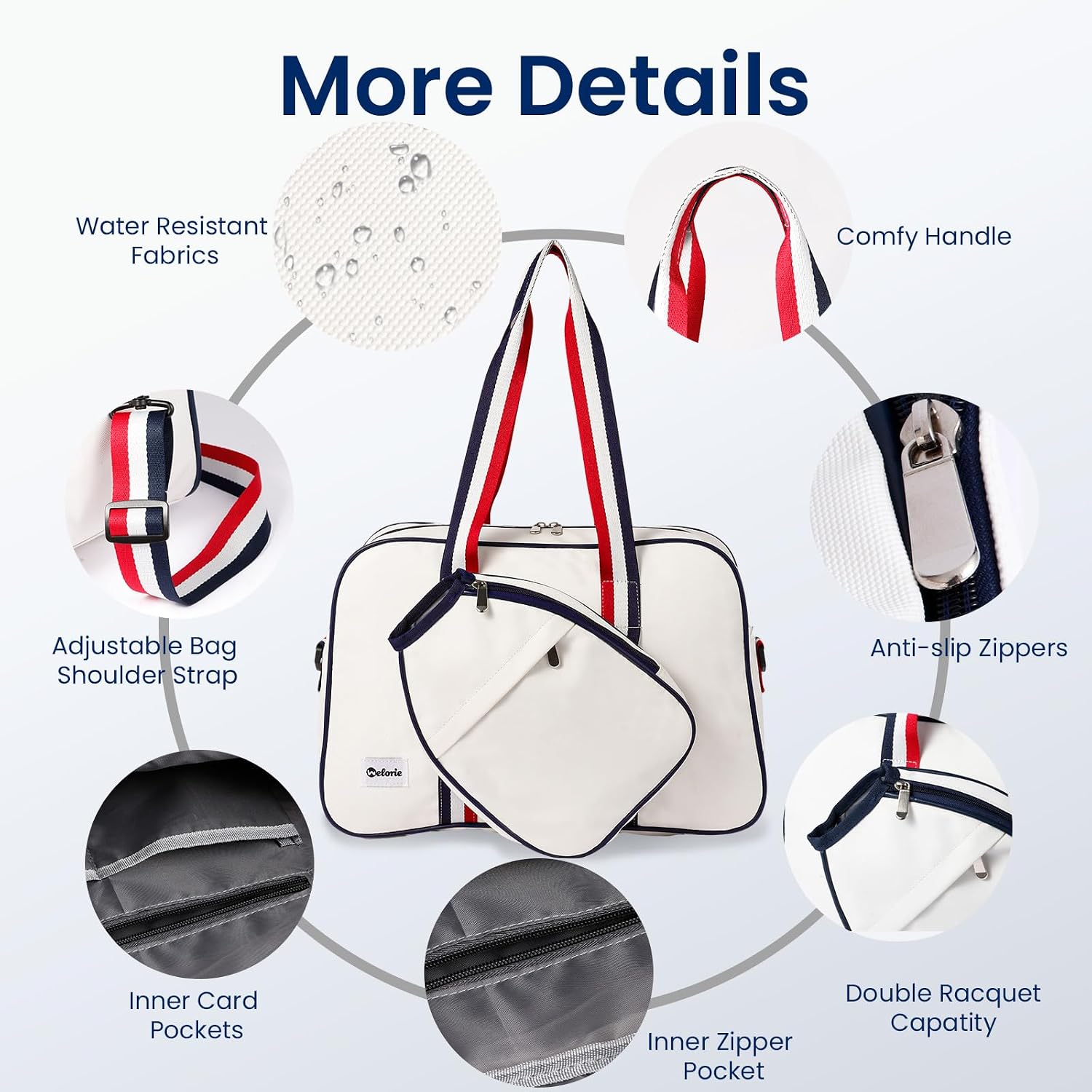 Pickleball Bag,Paddles Tote Bag with Detachable Racket Cover,Sports Gym Bag | Large Capacity Waterproof Pickleball Racquet Bag for Men and Women, Sports Travel Duffel Bag with Multi Pockets