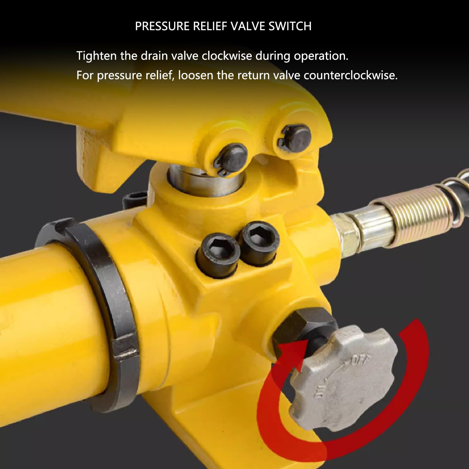 Schlauchlänge 1,8 m/70 Zoll, manuelle Pumpe, manuelle Hydraulikpumpe CP-700, Ölspeicherkapazität 2800 CCM, geeignet for alle Arten von separaten Hydraulikwerkzeugen(CP-390)