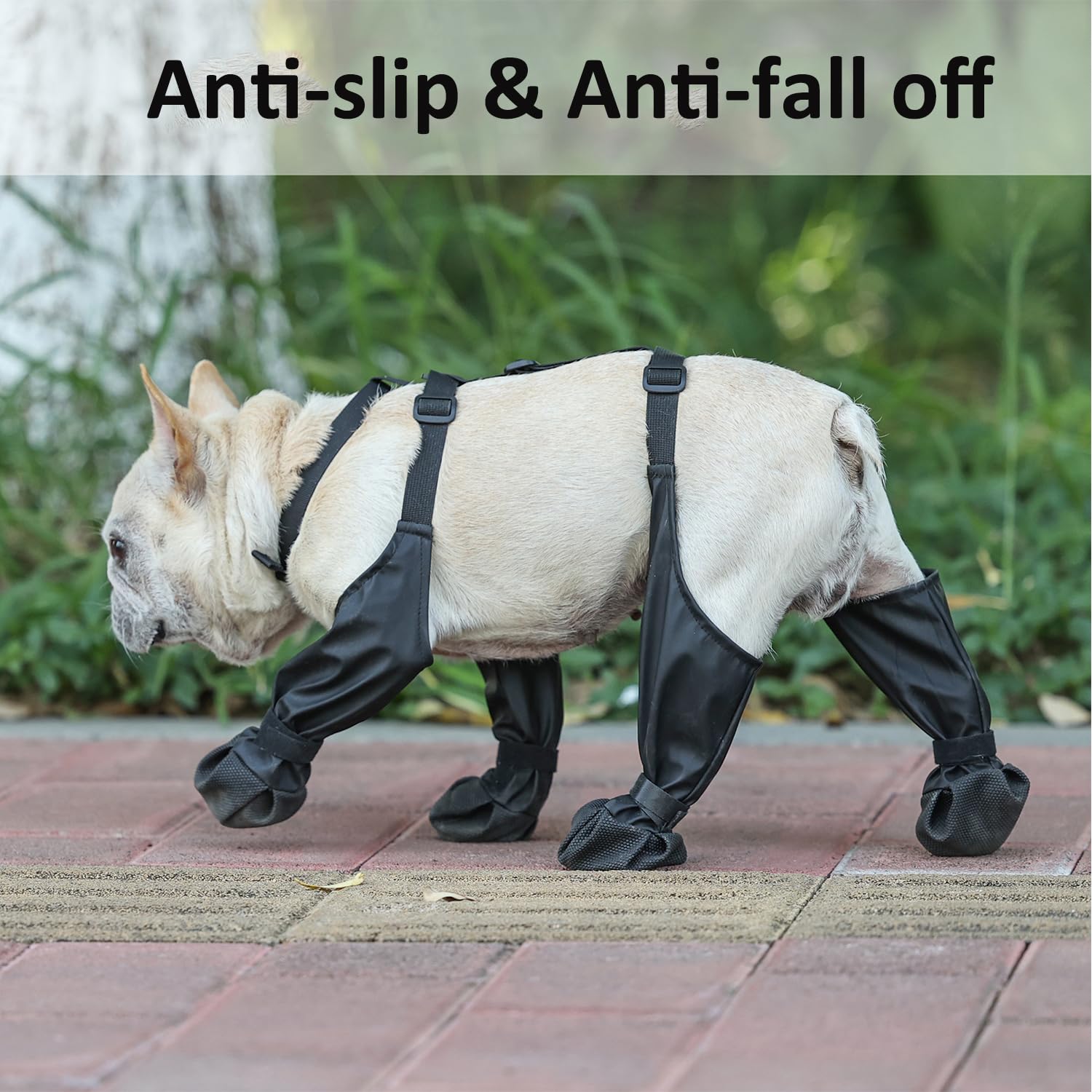 Chaussures pour chien, bottes imperméables avec bretelles, protection des pattes d'animaux pour chiens de petite et moyenne taille, anti-saleté, anti-chute, pour la marche, la randonnée -