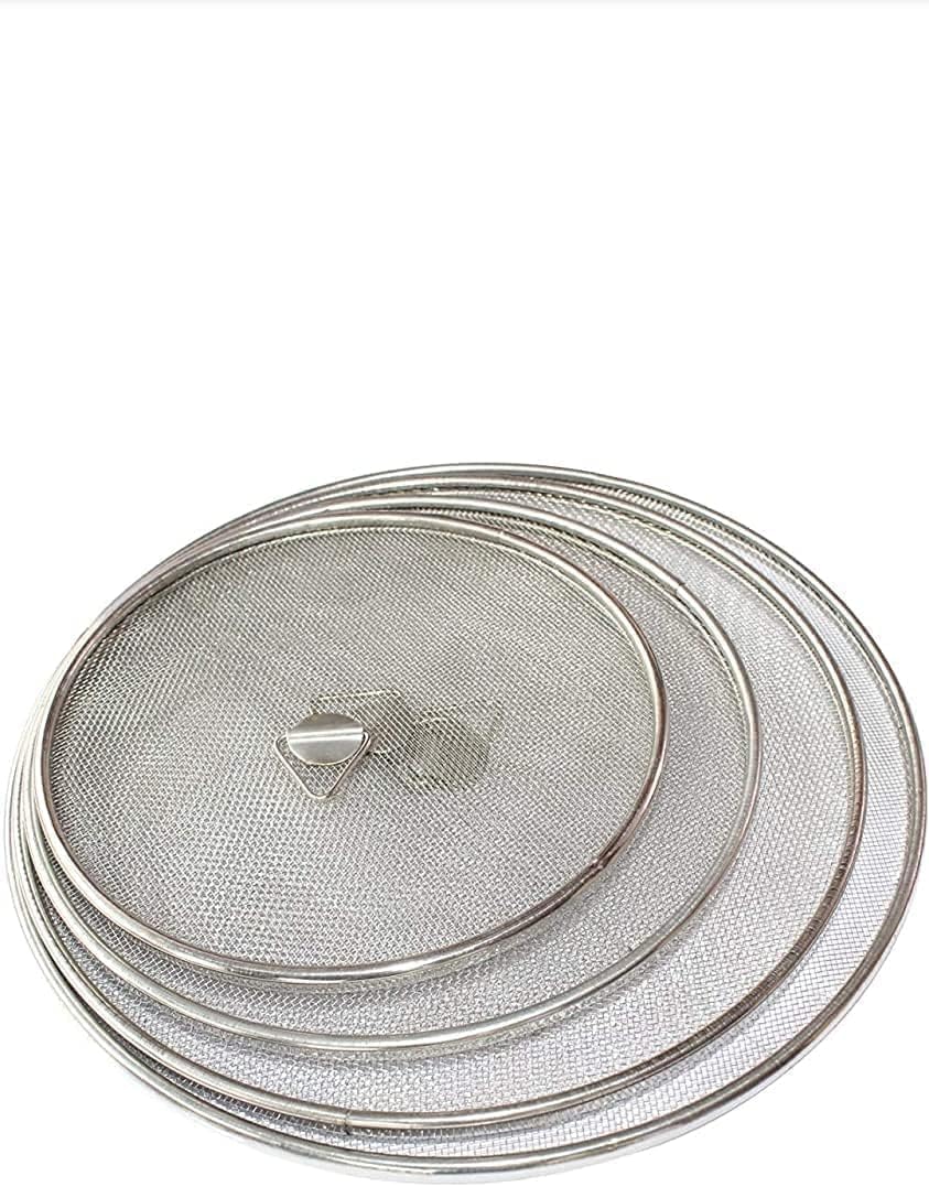 Royals Stainless Steel Pot/Vessel Net Cover/Lid (6,7,8,9 Inch, 4pc Set) | Kitchen Mesh Covers for Pots