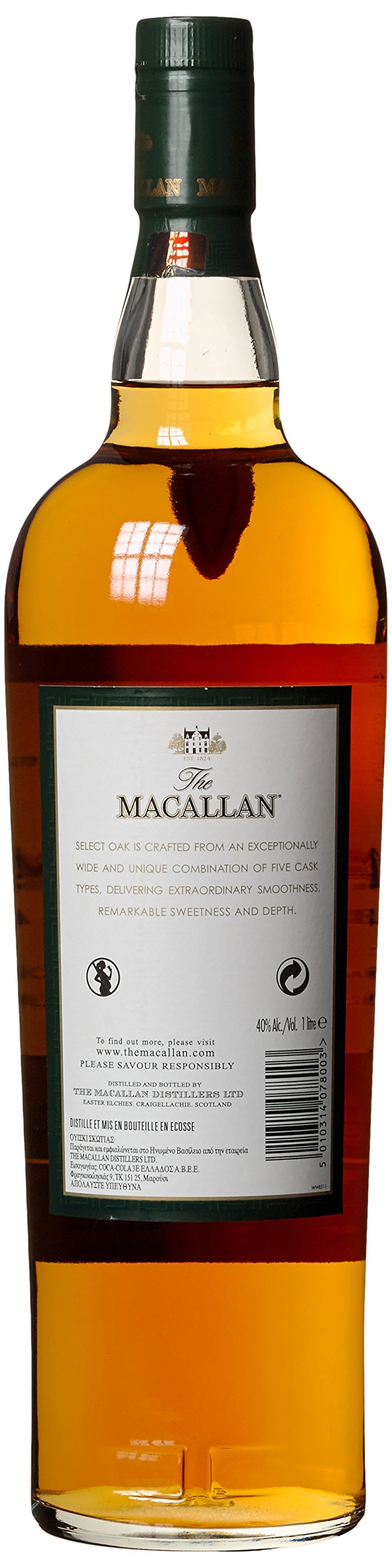 The Macallan Whisky Select Oak - 1000 ml : Amazon.es: Alimentación