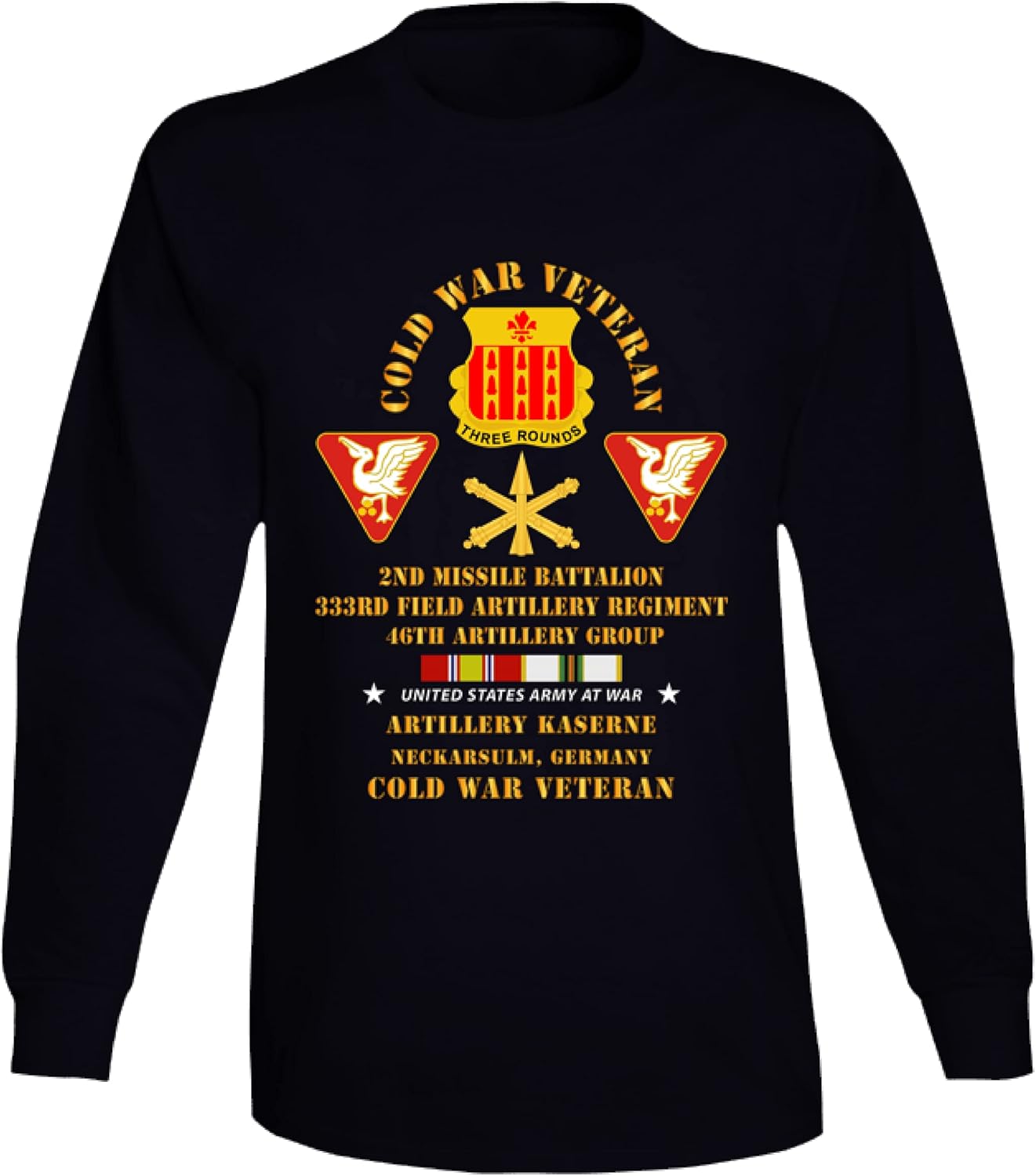 MIP Army - Cold War Vet - 2nd Missile Bn, 333rd Artillery 46th Artillery Group - Germany - 7th US Army - Long Sleeve