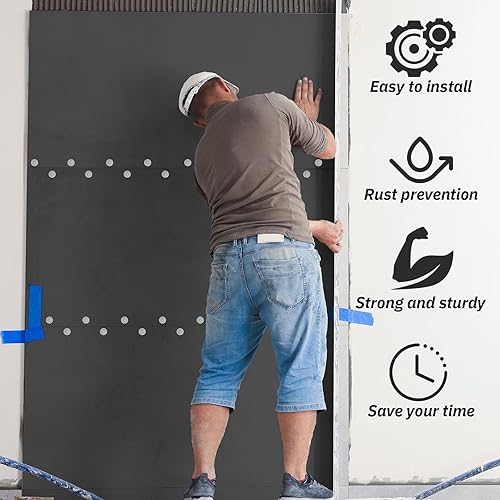 Miniatura 4 de Moxweyeni 100 clavos MLV para instalación de vinilo cargado masivo, clavo MLV de acero galvanizado de 1-12 pulgadas con punta afilada y cabezal de