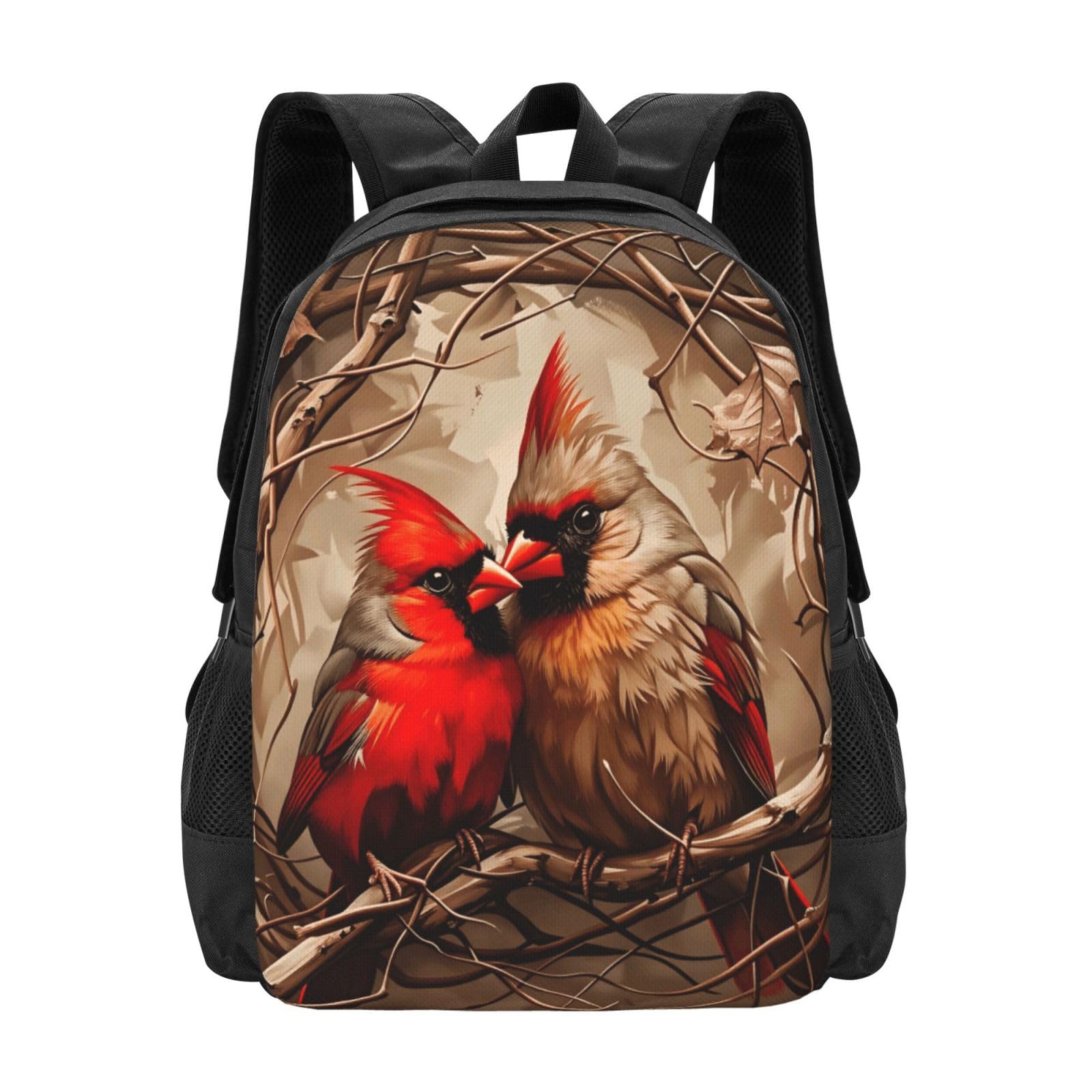 Mochila Red Birds grande de 16,5" con asas ajustables ergonómicas 8