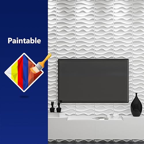 Miniatura 4 de Art3dwallpanels Paquete de 33 paneles de pared 3D para decoración de pared interior, pared decorativa con textura de PVC, elegante papel tapiz 3D