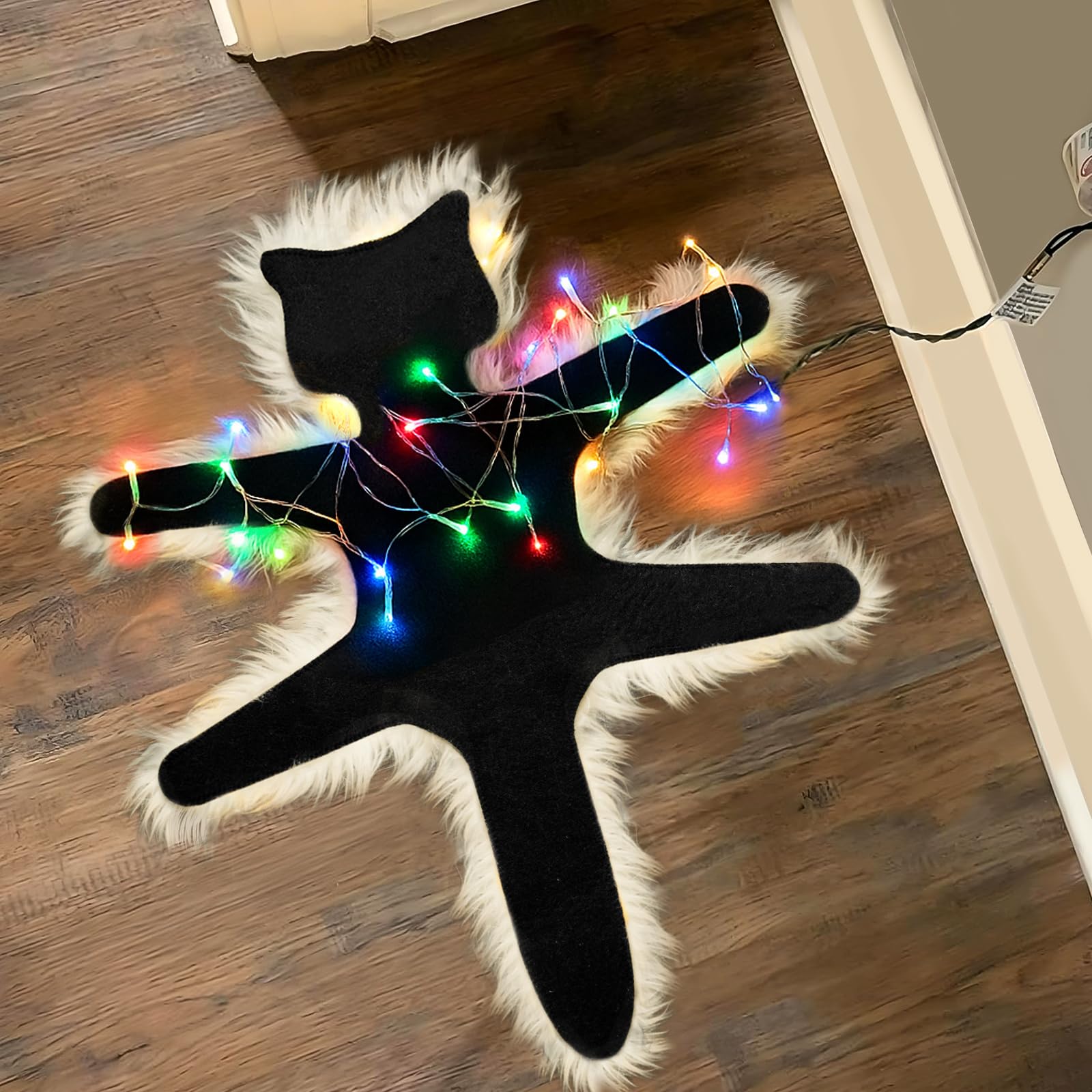 Light Up Fried Cat Rug Funny Christmas Lights Decoration Floor Aunt Bethany's Fried Pussycat Rug from National Lampoon's Funny Christmas Decoration