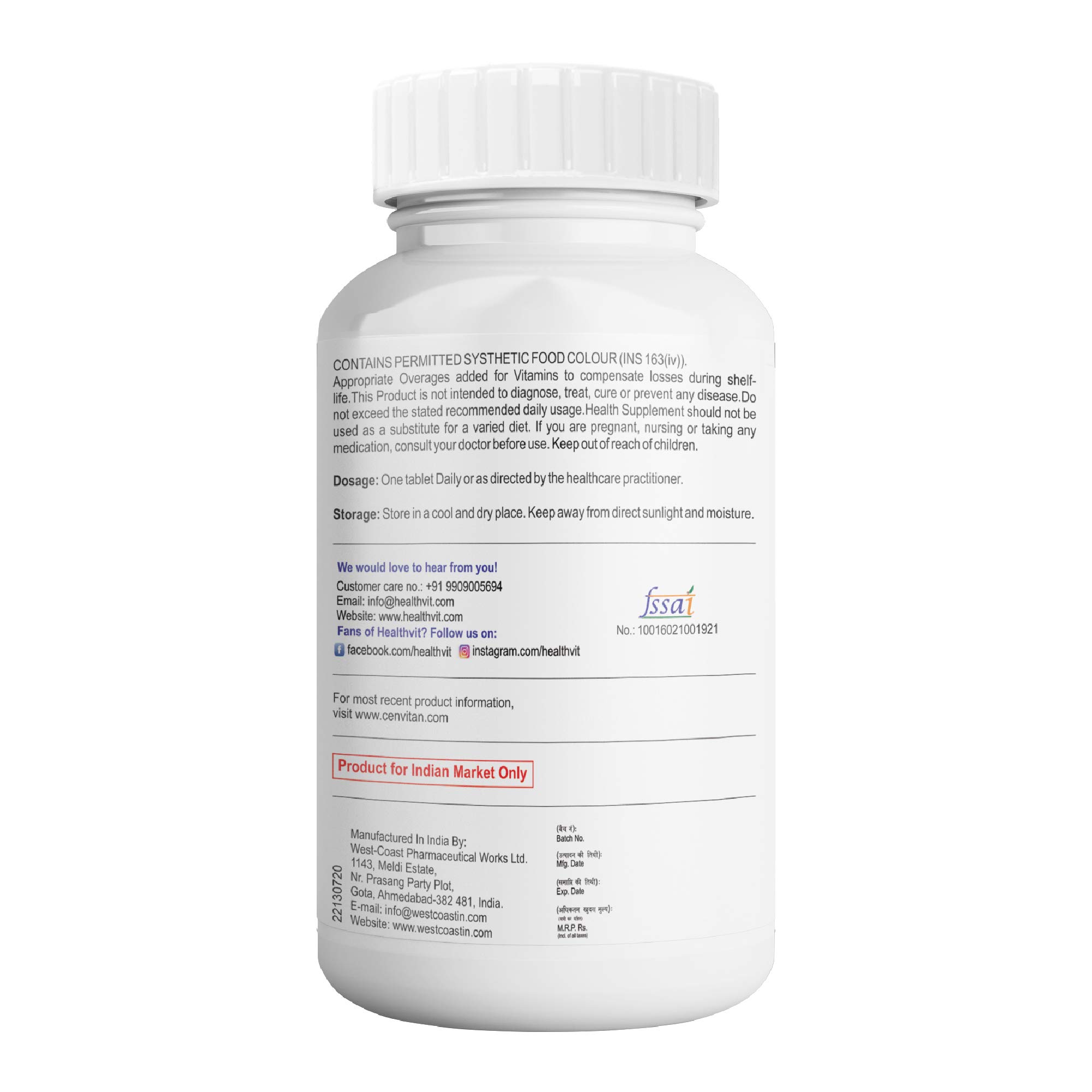 Buy Healthvit Cenvitan Men Multivitamin & Multimineral with 26