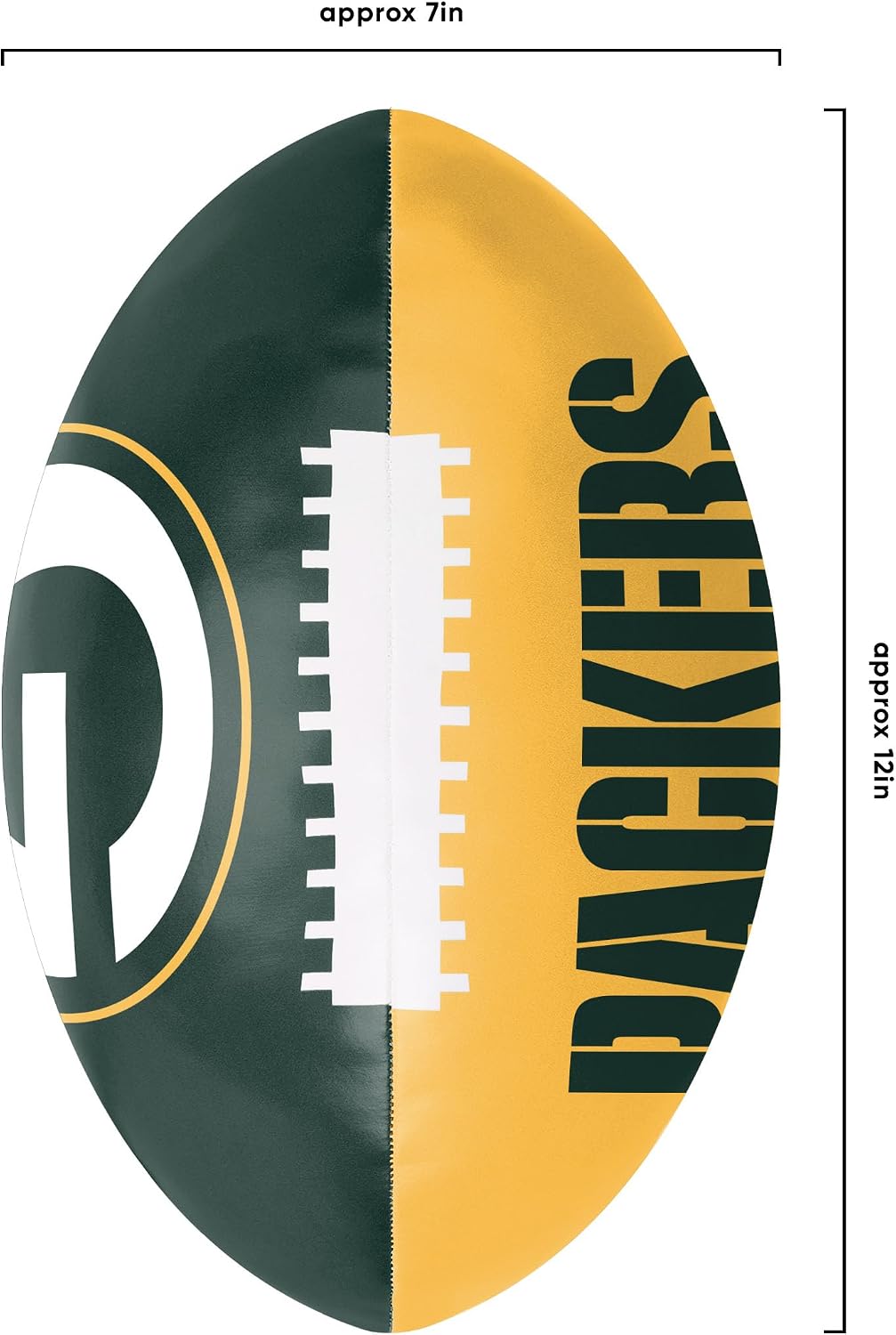 FOCO NFL Unisex-Adult NFL Team Logo Squish Soft Ball 12" PVC Football