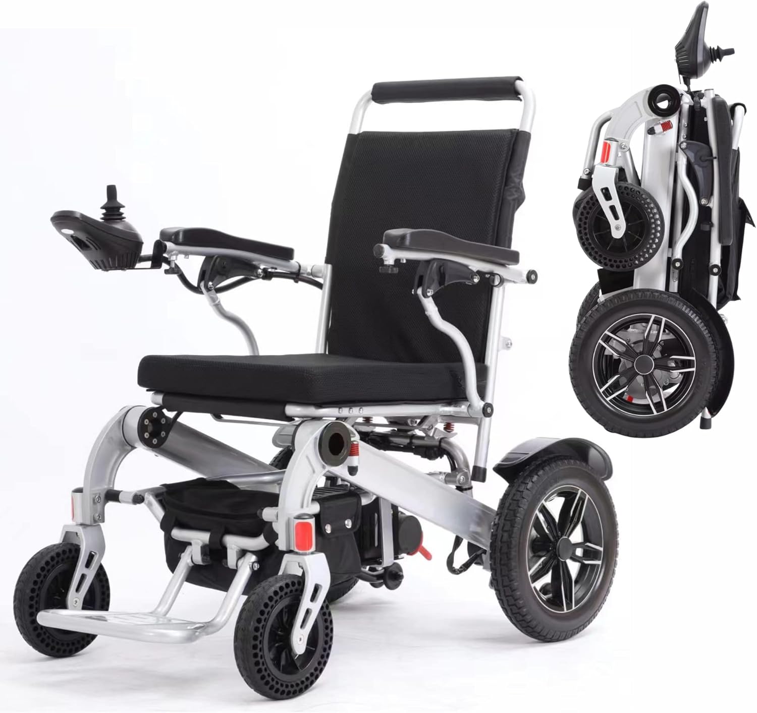 Upgraded 25 Miles Range, Foldable Electric Wheelchairs