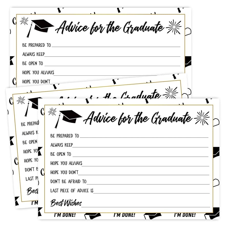 amazon-com-50-graduation-party-advice-wishes-cards-for-graduate-class-of-2025-college-high-school-university-grad-words-of-wisdom-cards-game-activity-cards-4-x-6-inches-home-kitchen for Advice For The Graduation Cards Free Printable Amazon.com: 50 Graduation Party Advice Wishes Cards for Graduate Class of 2025 College, High School, University Grad, Words of Wisdom Cards, Game Activity Cards, 4 x 6 Inches. : Home & Kitchen for Advice For The Graduation Cards Free Printable