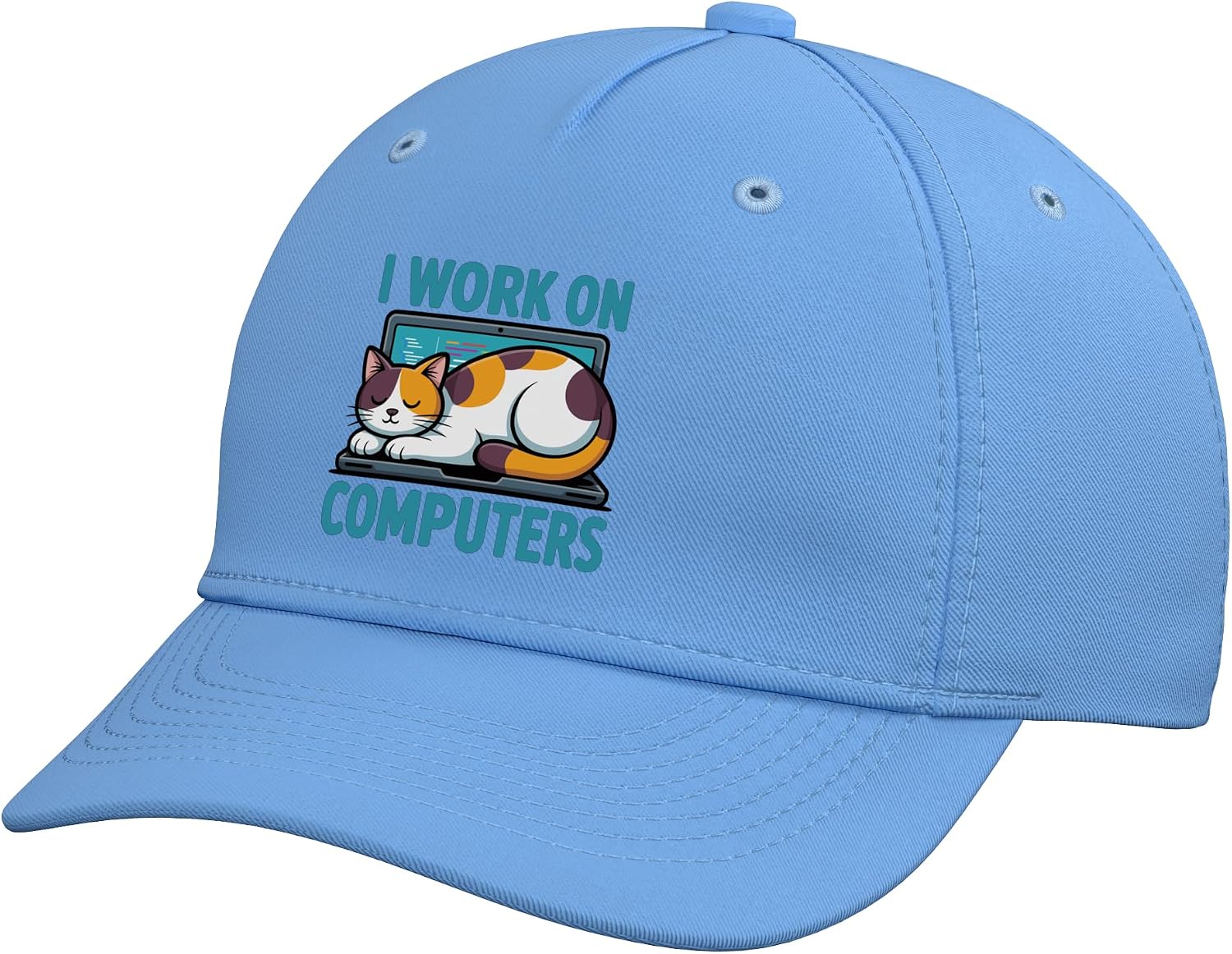 Coder Cat Programmer Computer Funny Coding Adjustable Baseball Hat