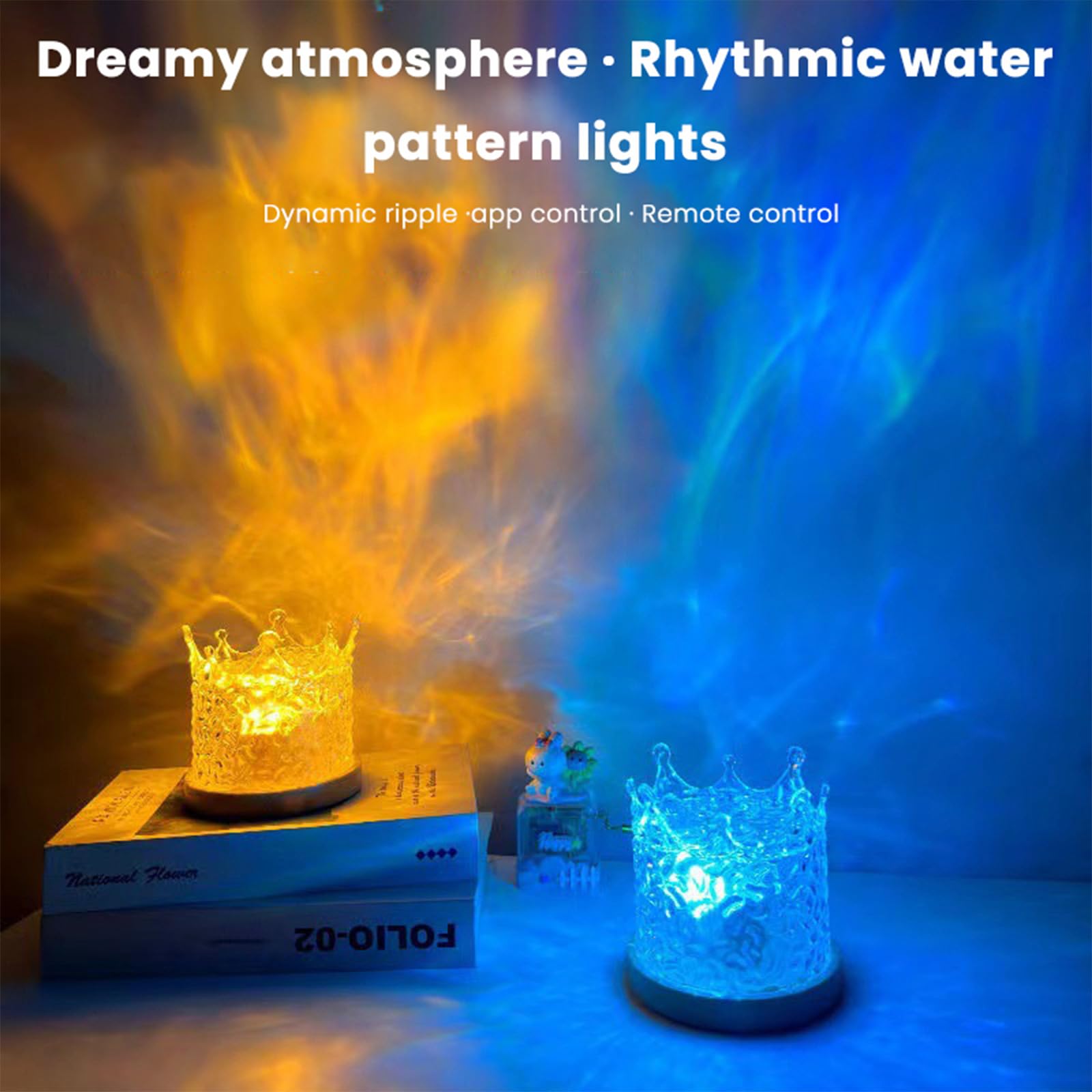 Welikera Nachtlicht Rotierende Wasserwelle Nachtlicht Kreative Projektorlampe Geschenk Plug In Modell S01d704d